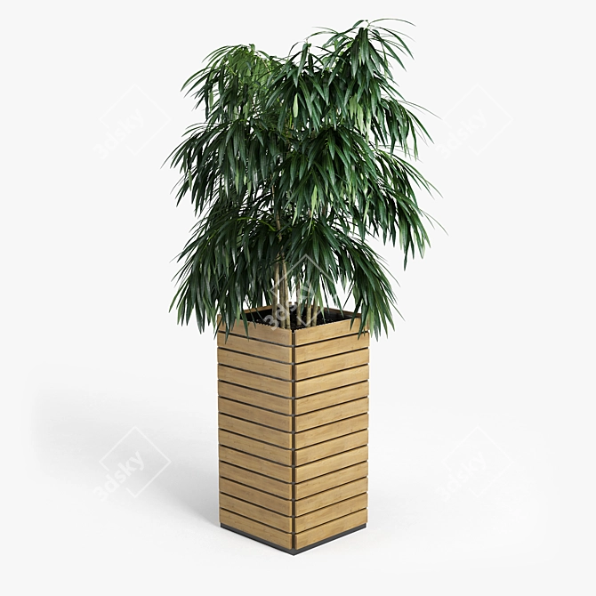 Jasper Rectangular Planter 3D model image 3