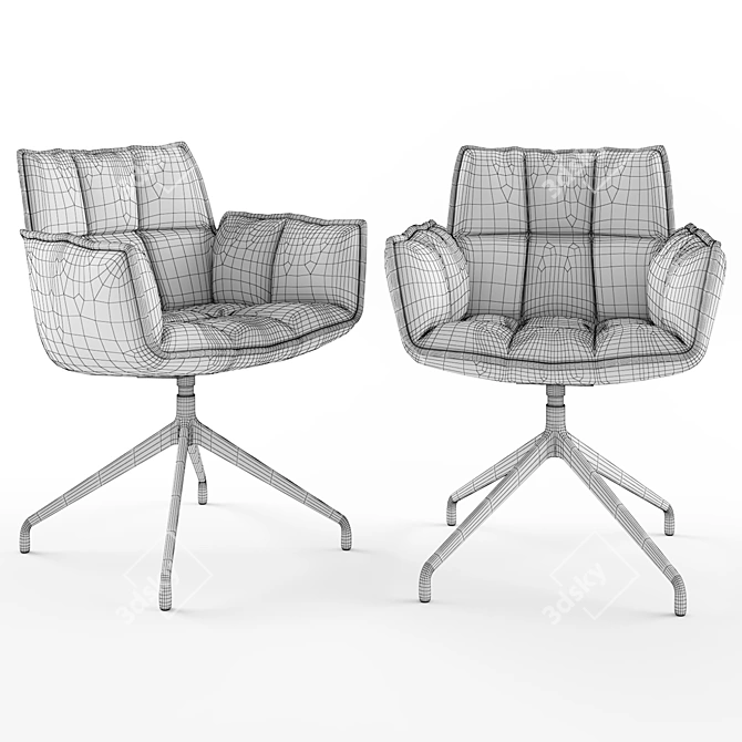 Nicolas Chardonne Swivel Dining Chair 3D model image 4