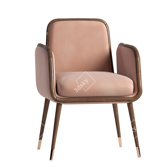 Elegant Dining Chair: 3Ds Max 2014, Corona Render 3D model image 2