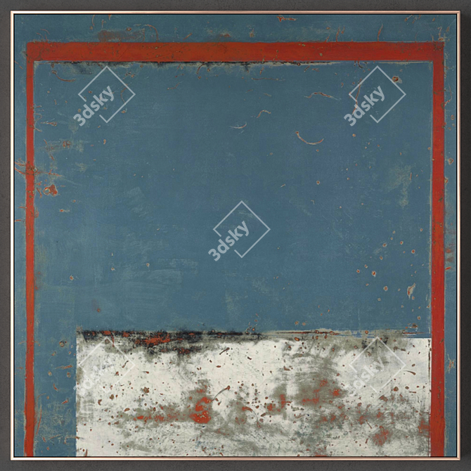 Texture-Framed Art: 2 Frames, 900 x 900 mm, 2000x2000 UV 3D model image 1