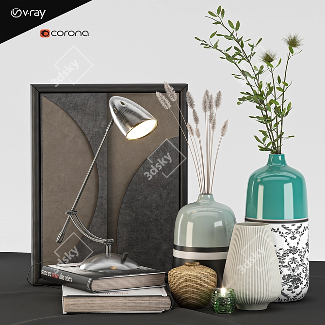 Elegant 0.7 Decorative Set 3D model image 1