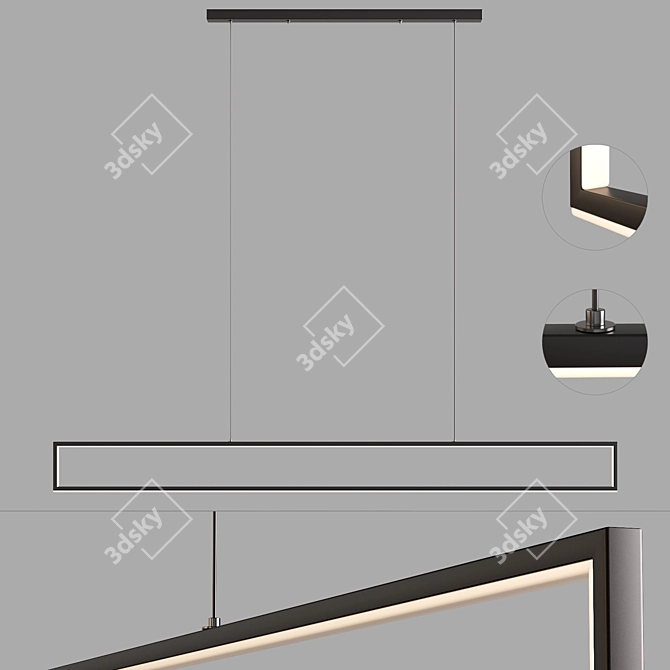 Sleek Pendant Lights: Contemporary Style! 3D model image 1