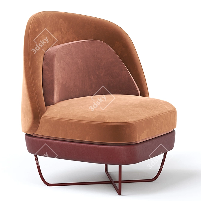 Elegant Bixib Armchair 3D model image 1