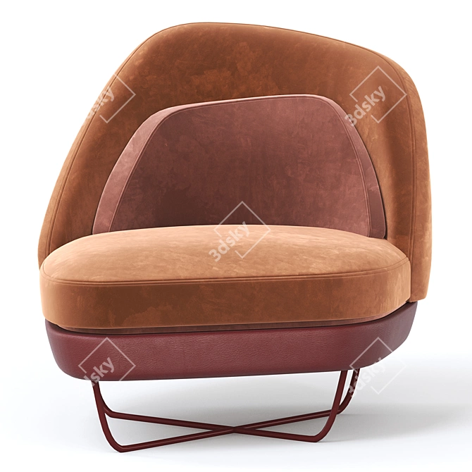 Elegant Bixib Armchair 3D model image 2