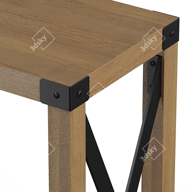 Sleek Sedalia Farmhouse Table 3D model image 2