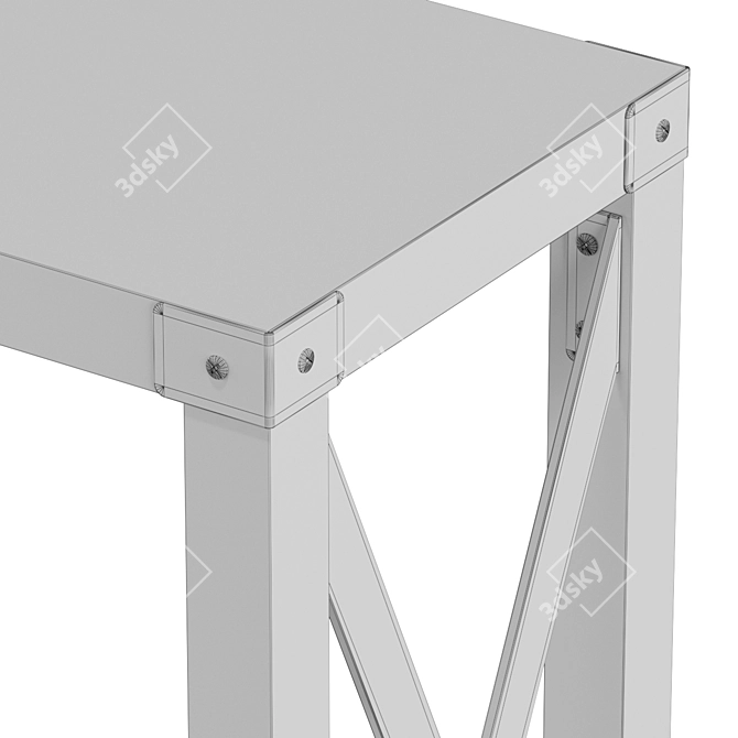 Sleek Sedalia Farmhouse Table 3D model image 3