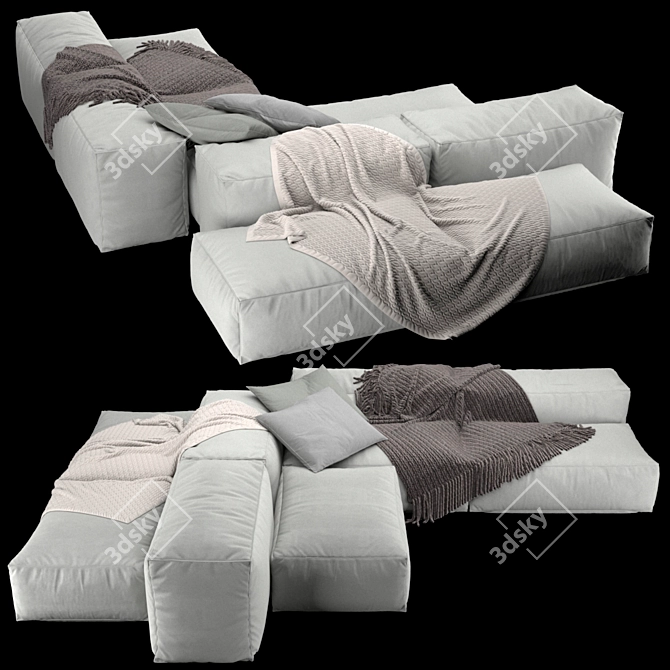 Extra Comfort Modular Sofa: Elegant, Practical & Durable 3D model image 1