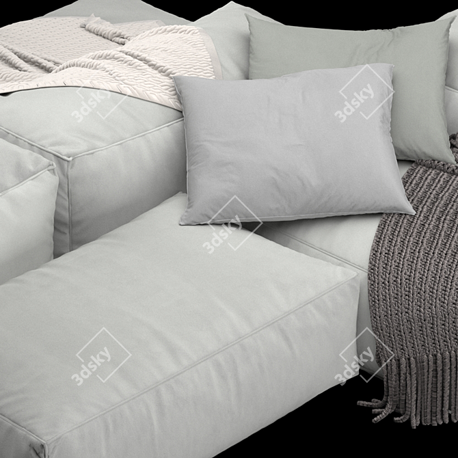 Extra Comfort Modular Sofa: Elegant, Practical & Durable 3D model image 2