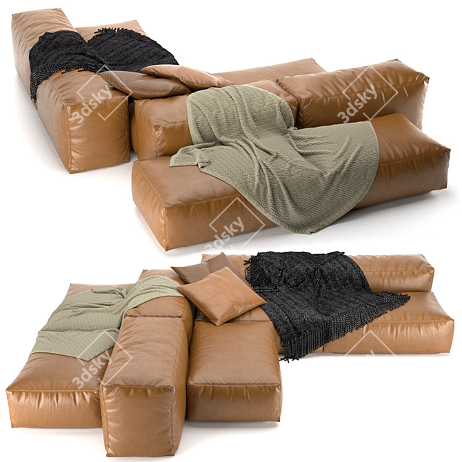 Extra Comfort Modular Sofa: Elegant, Practical & Durable 3D model image 4