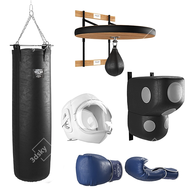 Ultimate Boxing Gym Set 3D model image 1