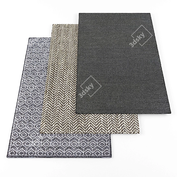 High Resolution Rugs - Set of 5 - Textured Archive 3D model image 1