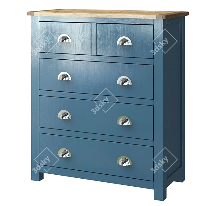 Jules Verne 5 Drawer Chest 3D model image 1