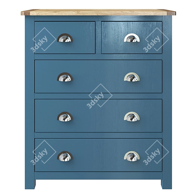 Jules Verne 5 Drawer Chest 3D model image 2