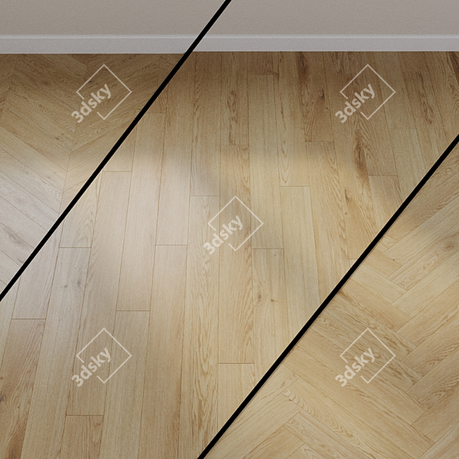 Dublin Oak Brown Vinyl Flooring 3D model image 1