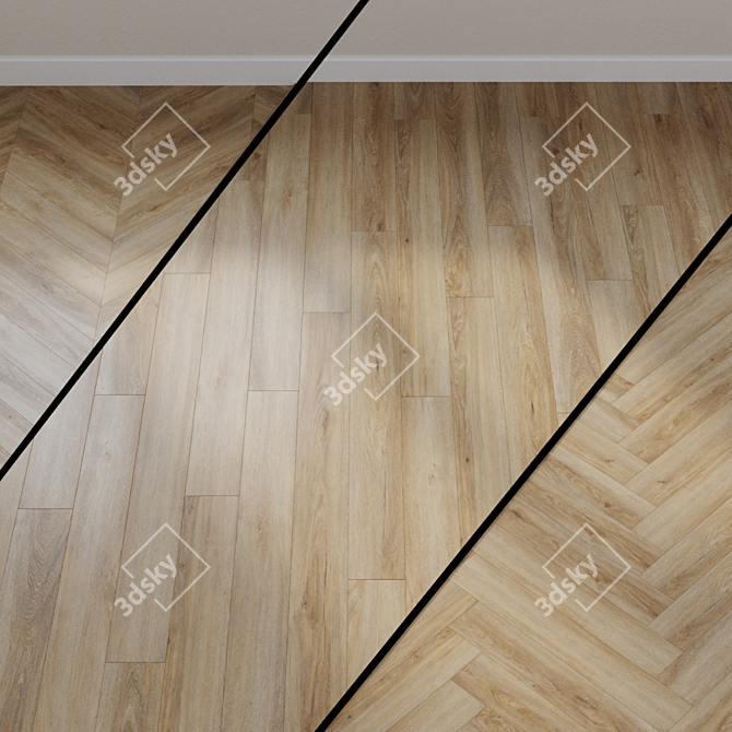 Ter Hurne York Oak Brown Vinyl Flooring 3D model image 1