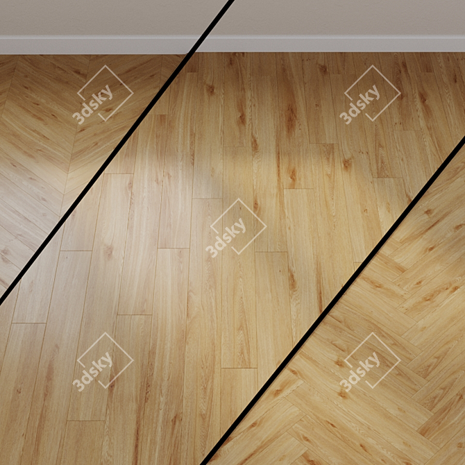 Luxury Vinyl Flooring: Ter Hurne Oak Malaga 3D model image 1