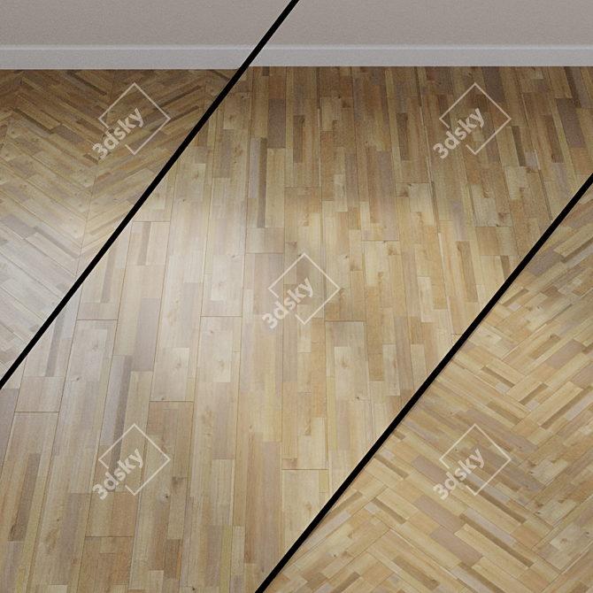 Malmedy Beige Oak Vinyl Flooring 3D model image 1