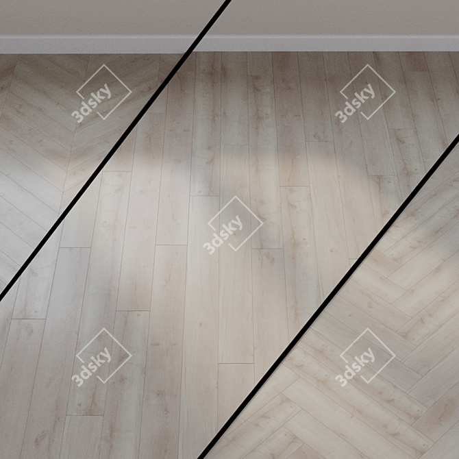 Beige Oak Vinyl Flooring - Ter Hurne 3D model image 1