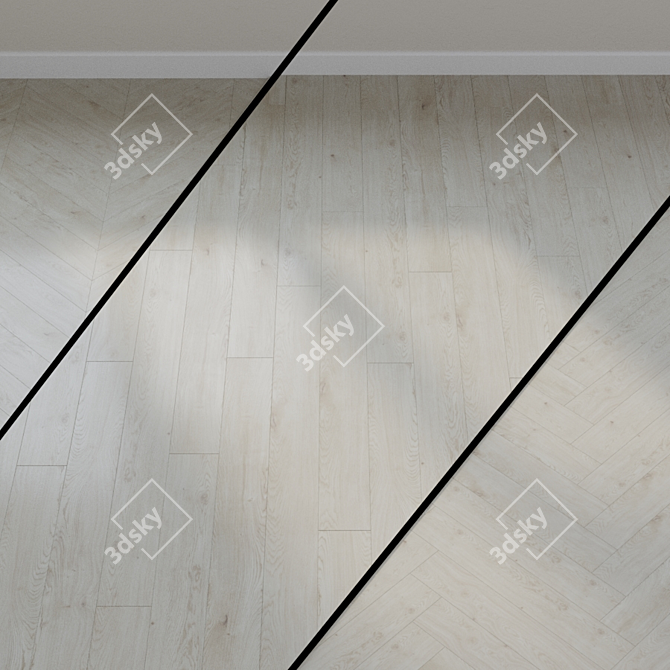 Ter Hurne Oak Skagen White Vinyl Flooring 3D model image 1