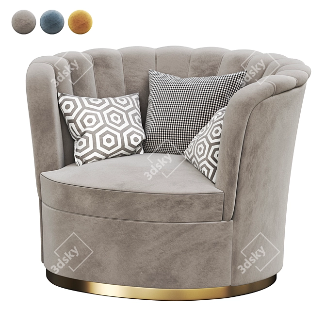 2014 Miller Armchair - Stylish and Comfortable 3D model image 1