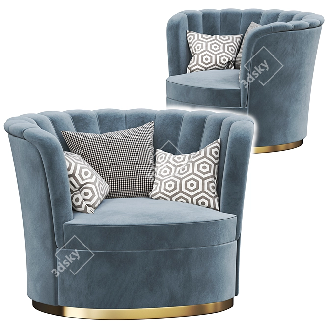 2014 Miller Armchair - Stylish and Comfortable 3D model image 3