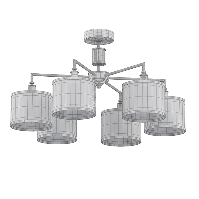 Elegant Grey Chandelier - Laurent 3D model image 2