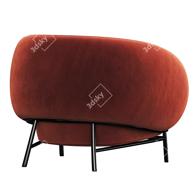 Cider Edition Curl Armchair: Chic and Comfy 3D model image 4