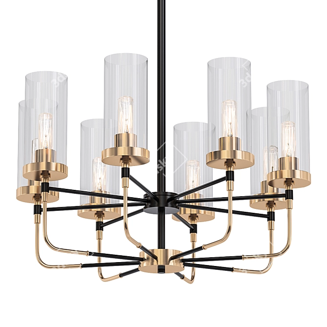 Modern Greger Chandelier: Illuminate Your Space! 3D model image 1