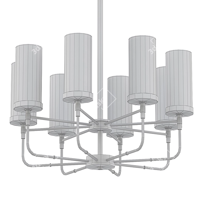 Modern Greger Chandelier: Illuminate Your Space! 3D model image 2