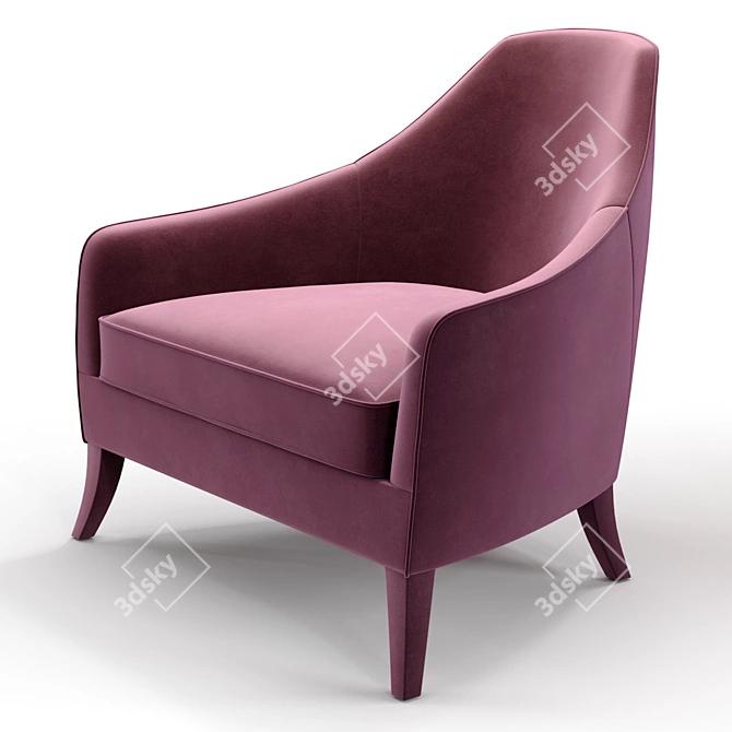 Feminine Elegance: Margaret Armchair 3D model image 1