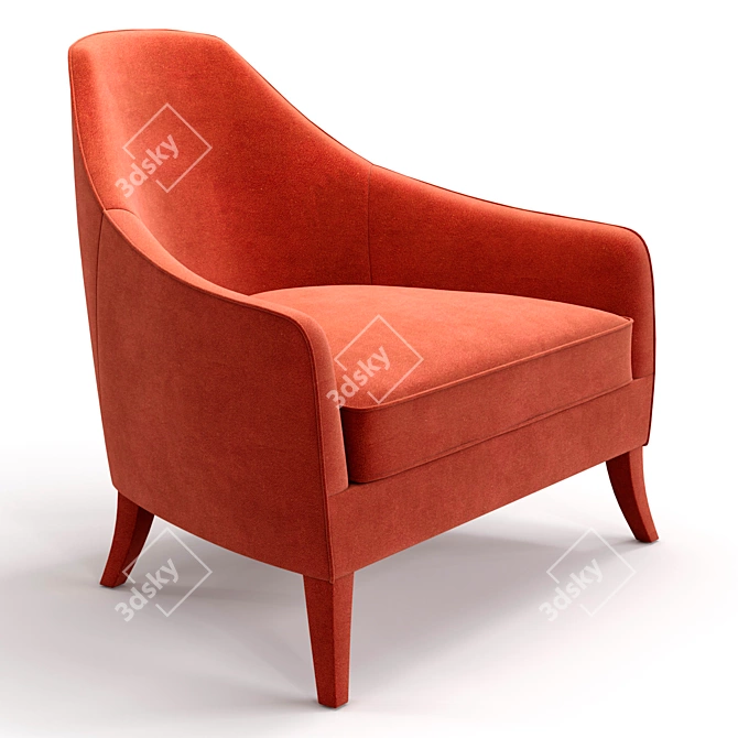 Feminine Elegance: Margaret Armchair 3D model image 2