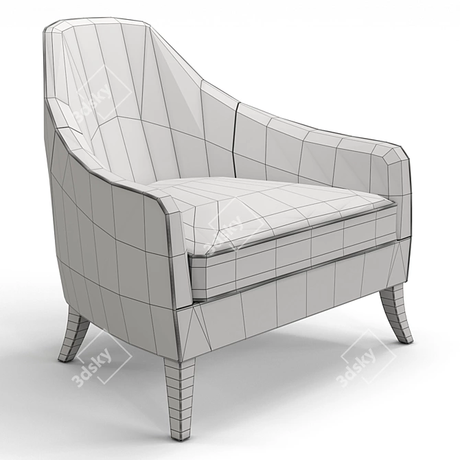 Feminine Elegance: Margaret Armchair 3D model image 3