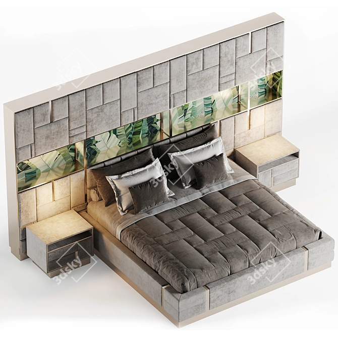 Beloved Art: Visionnaire's Stunning Bedroom Masterpiece 3D model image 3
