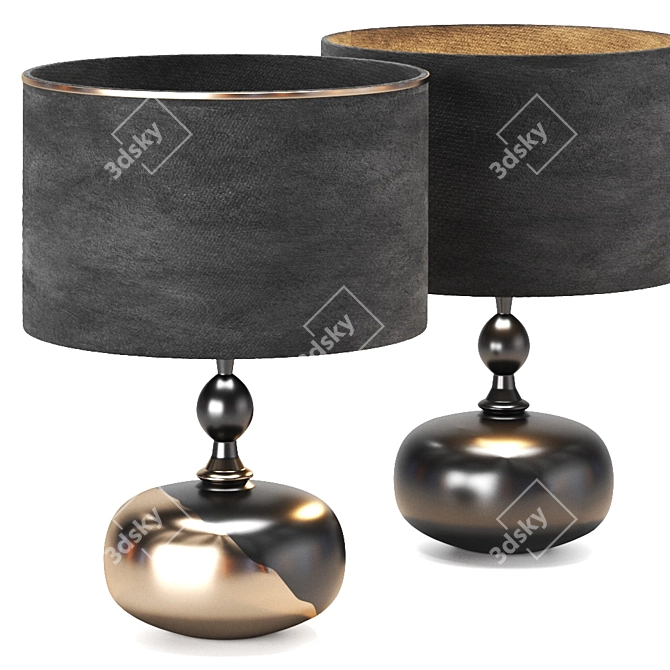 Dual Tone Table Lamp 3D model image 3