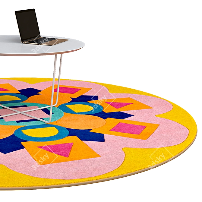 Vintage Circle Rugs | No. 157 3D model image 2