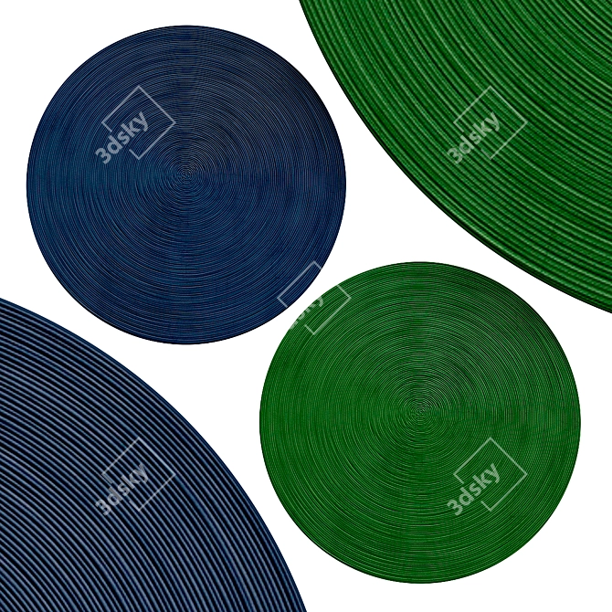 Elegant Circle Rugs | No. 159 3D model image 1