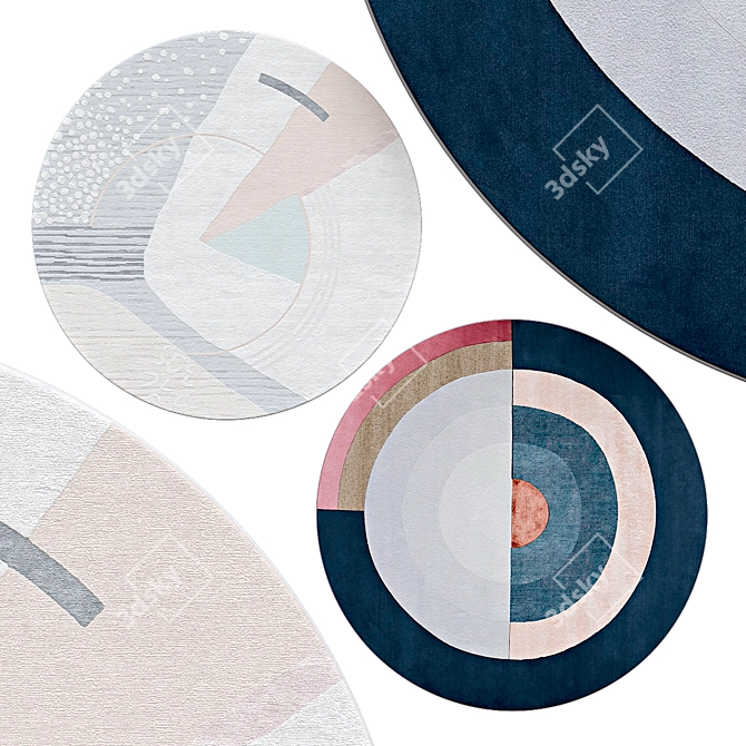 Elegant Circle Rugs | No. 163 3D model image 1