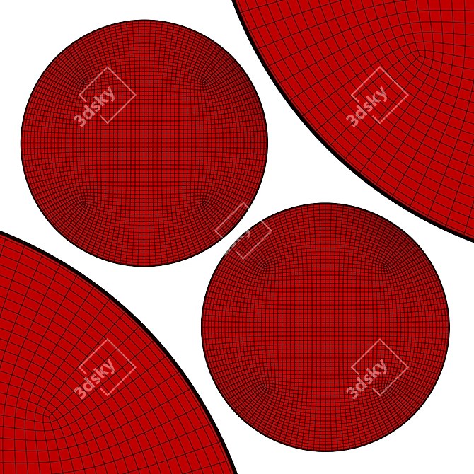 Elegant Circle Rugs | No. 164 3D model image 1