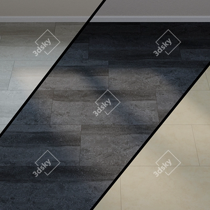 Monaco Anthracite Vinyl Flooring 3D model image 1