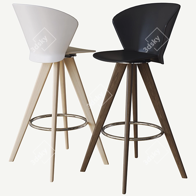 Sleek Bahia Stool - Calligaris 3D model image 1