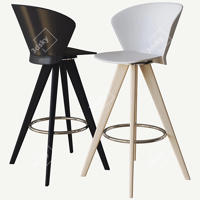 Sleek Bahia Stool - Calligaris 3D model image 2