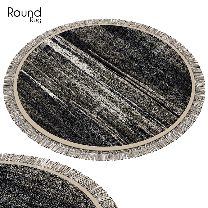 Modern Round Rug for Stylish Interiors 3D model image 1