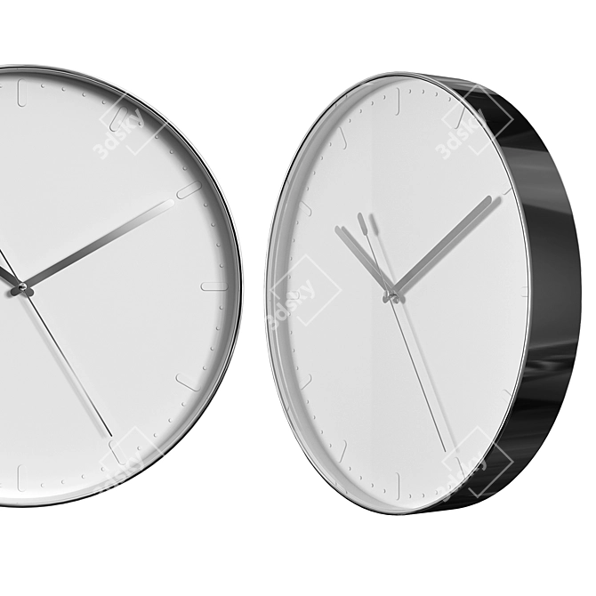 Minimalist Wall Clock - Mallhoppa Collection 3D model image 2