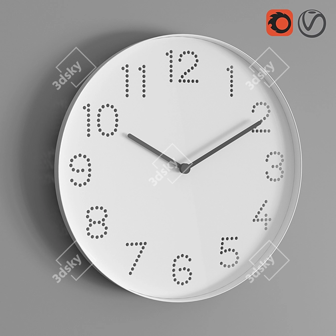 IKEA TROMMA TROMMA Wall Clock - Minimalist Design 3D model image 1