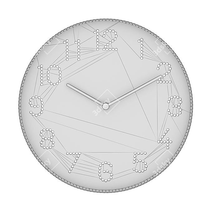 IKEA TROMMA TROMMA Wall Clock - Minimalist Design 3D model image 3