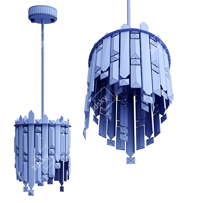 Contemporary Hanging Lamps: Cloyd 10600 & 10601 3D model image 2