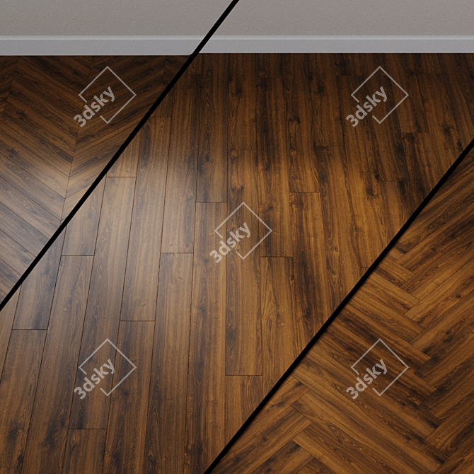 Dacota Oak Vinyl Flooring 3D model image 1