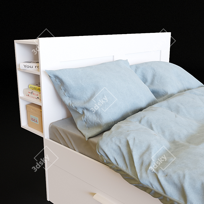 Brimnes Bed & Chest Set 3D model image 2