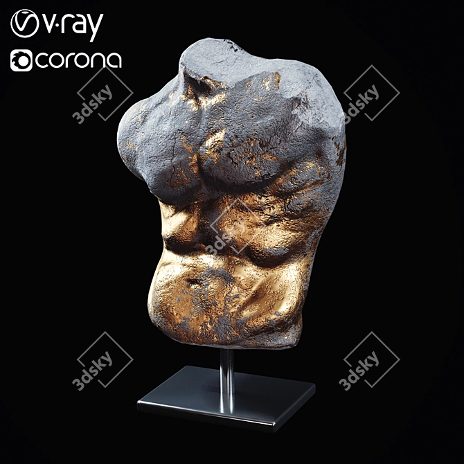 Sculpted Body Figurine: Stunning and Lifelike 3D model image 1