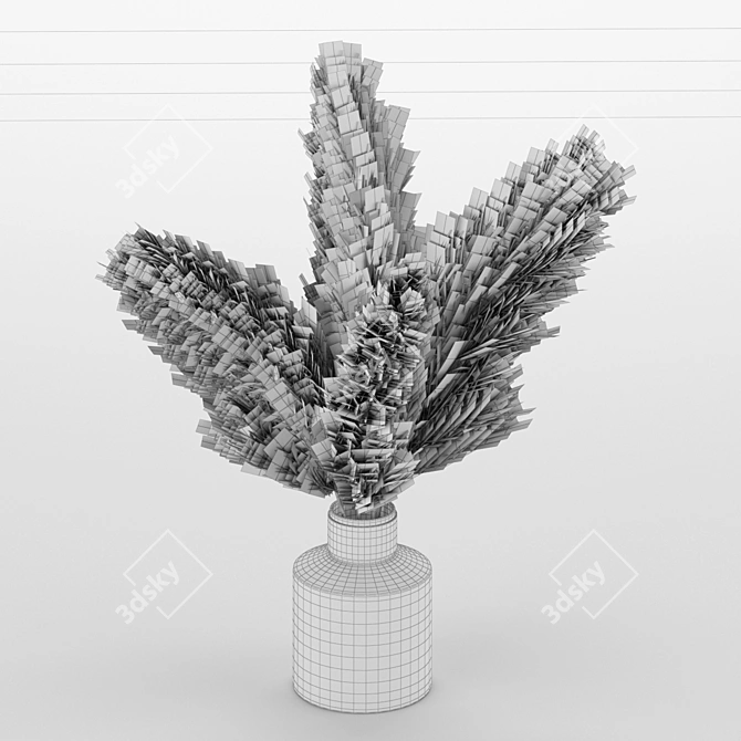 Natural Dry Plant Decoration 3D model image 3